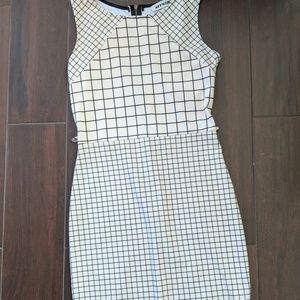 Mystic grid print dress